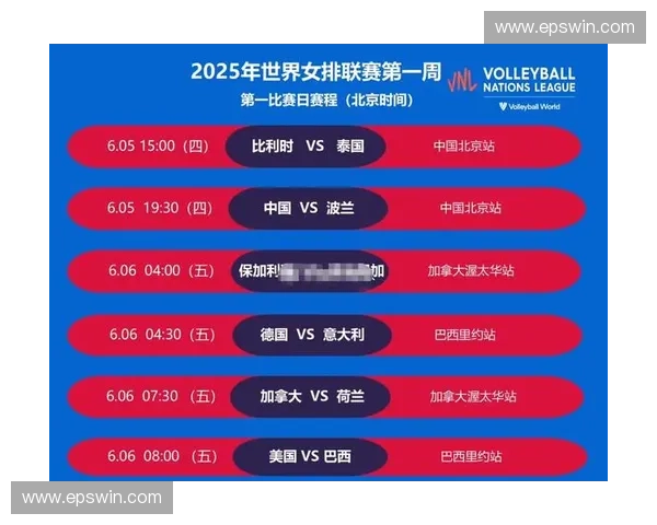 2025年女排赛程安排及重要赛事时间表全面解析